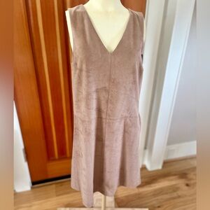 1. State Chic Faux Suede Sleeveless V Neck Romper